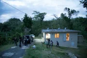 Josh and the Expedition Unknown crew packing up at the site of a possible Chupacabra attack in Barceloneta, Puerto Rico.