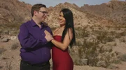 With the Nevada desert as their backdrop, Colt and Larissa pose for their hero shots.