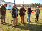 The boys attending a hunting safety briefing on their day off.