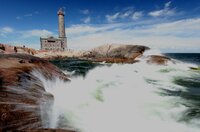 Wahrzeichen des Archipels: der Leuchtturm von Bengtskär im Schärenmeer vor Turku an der finnischen Südküste Wahrzeichen des Archipels: der Leuchtturm von Bengtskär im Schärenmeer vor Turku an der finnischen Südküste