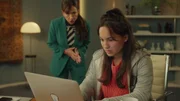 L-R: Miss Lucas (Mimi Ferrer), Anika Hunter (Kyra Isako Smith)