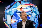 Marcel Koller during the production of the "Sport und Talk" in the Media World exhibition at the Swiss Museum of Transport (Verkehrshaus) in Lucerne, Switzerland, on 11 February 2018