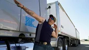 Truck driver posing.