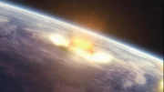 CGI IMAGE: A comet strikes the Earth and makes impact billions of years ago. CGI IMAGE: A comet strikes the Earth and makes impact billions of years ago.