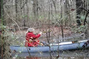Valdosta, GA, USA: Colbert canoes. (Photo Credit: National Geographic Television/Ben Cannon)