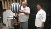 Mauro and Buddy with the Make a Wish balloon cake.