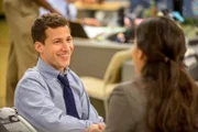 Jake Peralta (Andy Samberg), Amy Santiago (Melissa Fumero)