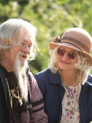 Billy Brown and Ami Brown relax together on the ranch.