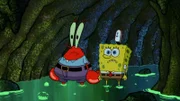 L-R: Mr. Krabs, SpongeBob