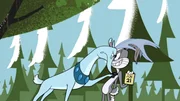 Bugs Bunny erinnert das Reh daran, dass es der 21. Juni ist. Ein Tag, an dem es normalerweise nicht schneit.