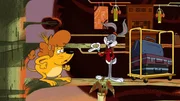 Der Löwe denkt, er sei der König des Dschungels. Doch Bugs Bunny gibt ihm durch kleine Streiche immer wieder zu verstehen, dass er ganz unten in der Hackordnung steht.