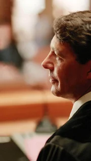 Ulrich Wetzel ist der vorsitzende Richter in der Gerichtssendung. Er verhandelt schwere Delikte wie fahrlässige Tötung, Brandstiftung oder Diebstahl.