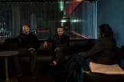 L-R: Ray Shoesmith (Scott Ryan), Freddy (Damon Herriman) and Davros (Firass Dirani).