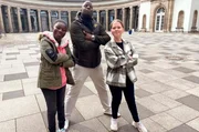 Gabriella (li.), Lotta und Coach Kelechi in Bad Wildungen.