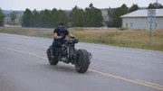 Heavy D takes the diesel motorcycle out for a test drive.