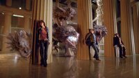 Im Visier der Hydra und ihren neun Köpfen: Percy (Logan Lerman, M.), Grover (Brandon T. Jackson, r.) und Annabeth (Alexandra Daddario, r.) ...