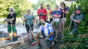 V.l.: Ralf, Tochter Jule, Claus, Vater Stefan mit Söhnen Tom und Max, Marion und Henrik