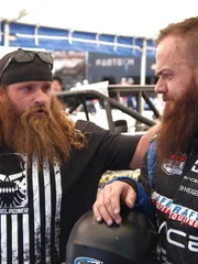 Diesel Dave giving Heavy D a pep talk before the race.