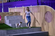 Kimberley mit ihrem Jack Russell Terrier "Milo" in Runde 1.