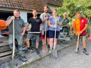 V.l.: Henrik, Neu-Beetbruder Gunnar, Jens und Johanna, Ralf und Claus