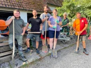 V.l.: Henrik, Neu-Beetbruder Gunnar, Jens und Johanna, Ralf und Claus