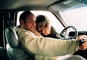 L-R: Tony Soprano (James Gandolfini) and John Clayborn (John Eddins)