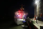 Shot of a docked boat.