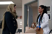 (l-r) Nadia Affolter as Mina, Freema Agyeman as Dr. Helen Sharpe