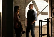 Pictured: (l-r) Mariska Hargitay as Captain Olivia Benson, Christopher Meloni as Detective Elliot Stabler