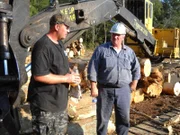 Justin & Bobby take a break to remain hydrated in the heat.