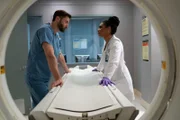 (l-r) Ryan Eggold as Dr. Max Goodwin, Freema Agyeman as Dr. Helen Sharpe