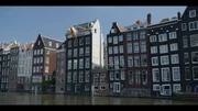 Amsterdam homes with pride flag.