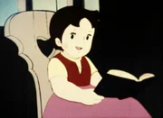 Heidi Ist zur alten blinden Oma gegangen, um ihr vorzulesen.