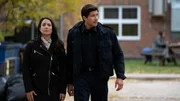 L-R: Diane Evans (Nicola Correia-Damude) und Owen Beckbie (Meegwun Fairbrother)