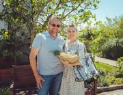 Wolfgang Hautzinger (Bioschafzucht Hautzinger in Tadten) und Silvia Schneider.