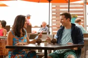 BROOKLYN NINE-NINE -- "Honeymoon" Episode 601 -- Pictured: (l-r) Melissa Fumero as Amy Santiago, Andy Samberg as Jake Peralta -- (Photo by: Vivian Zink/NBC)