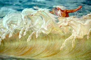 Poseidon, der Gott des Meeres, ergreift Partei für die Griechen.