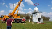 Aufstellen eines Regenradars – Start eines Projektes zur besseren Vorhersage von Gewitter-Ereignissen des KIT/Helmholz-Gesellschaft.