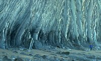 Die scharfkantigen Furchen, die für den baskischen Geopark typisch sind, vergleicht die Umweltwissenschaftlerin Naiara Malave mit dem steinernen Buch der Erdgeschichte, das Informationen über die ersten Lebewesen auf der Erde enthält, sogar Hinweise über das Aussterben der Dinosaurier . Die scharfkantigen Furchen, die für den baskischen Geopark typisch sind, vergleicht die Umweltwissenschaftlerin Naiara Malave mit dem steinernen Buch der Erdgeschichte, das Informationen über die ersten Lebewesen auf der Erde enthält, sogar Hinweise über das Aussterben der Dinosaurier .
