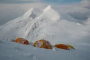 Camp in 6500 Metern Höhe.