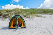 Camping on the Baltic sea beach