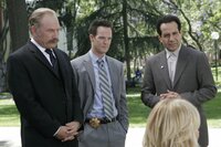 L-R: Captain Leland Stottlemeyer (Ted Levine), Lt. Randall Disher (Jason Gray-Stanford), Monk (Tony Shalhoub) L-R: Captain Leland Stottlemeyer (Ted Levine), Lt. Randall Disher (Jason Gray-Stanford), Monk (Tony Shalhoub)
