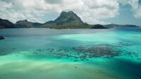 Drohnenflug über Bora Bora, Gesellschaftsinseln Drohnenflug über Bora Bora, Gesellschaftsinseln