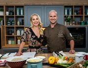 Silvia Schneider, Philipp Szemes („Veganes Rollgerste-Gemüserisotto“ und „Straußensteak mit Steinplizcreme und Kartoffelgratin“).