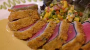 A sushi roll from Chef Chai in Honolulu, as seen on Food Network's Mystery Diners, Season 8.