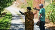 Touring the Farm with Alex (L-R: Monique Idlett, Alex Fardell)