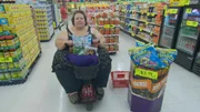 Janine grocery shopping.