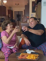 Ed and Norma toast to the episode.