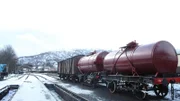 Dampfzug im Strathspey Railway Center