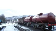 Dampfzug im Strathspey Railway Center